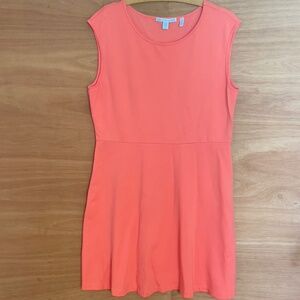 Draper James Ponte knit a-line coral dress size XL sleeveless knee length summer